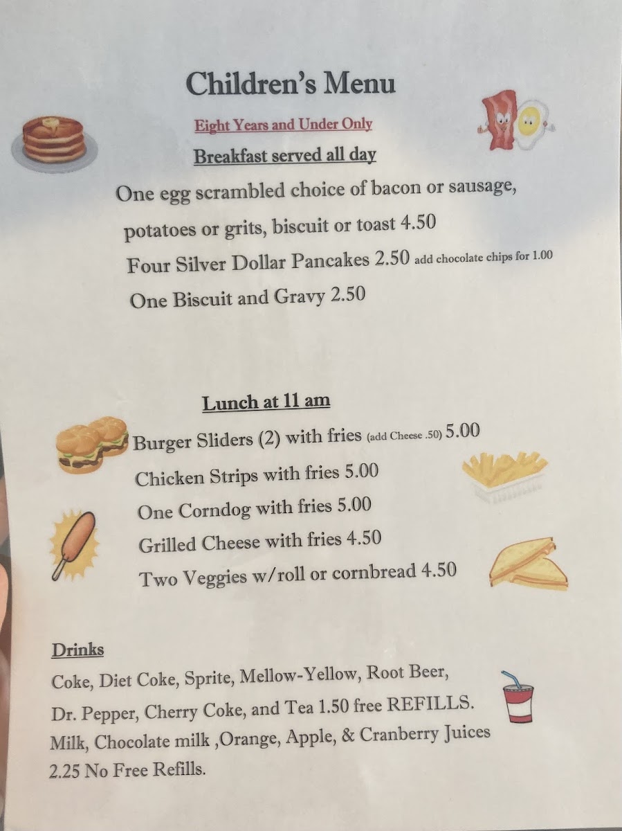 Carver's Maggie Valley Restaurant | Since 1952 menu board