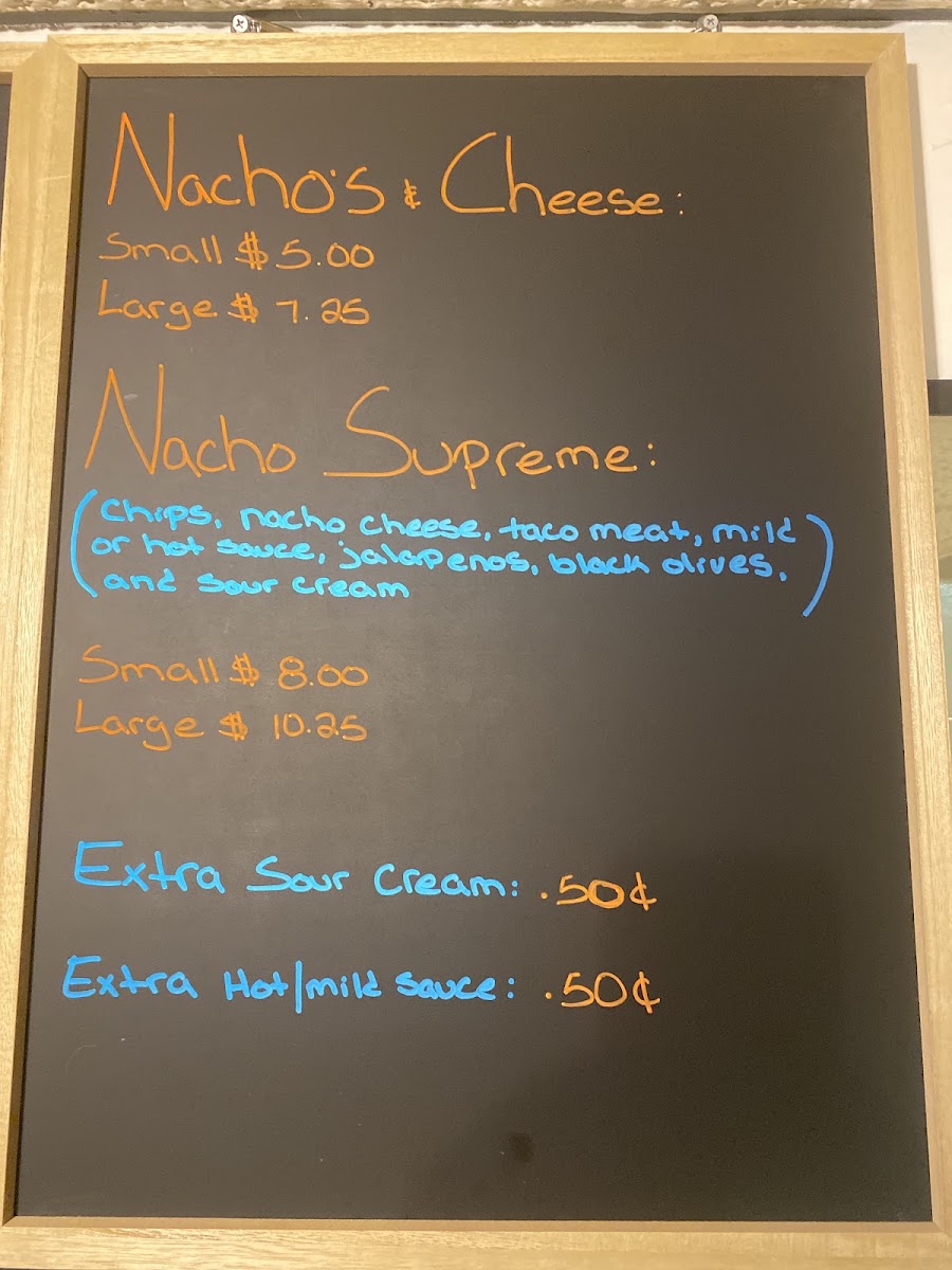 Mikes Mr. Subs menu board