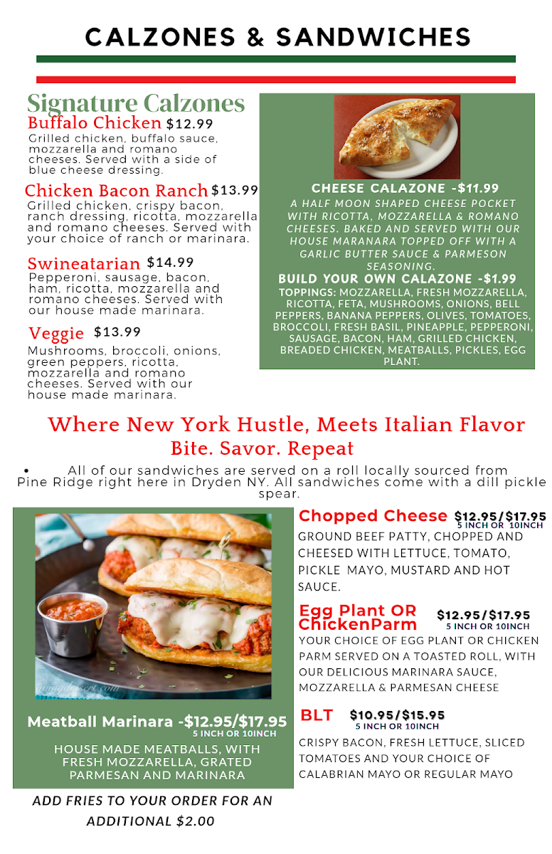 June's Café and Pizzeria | Italian menu board