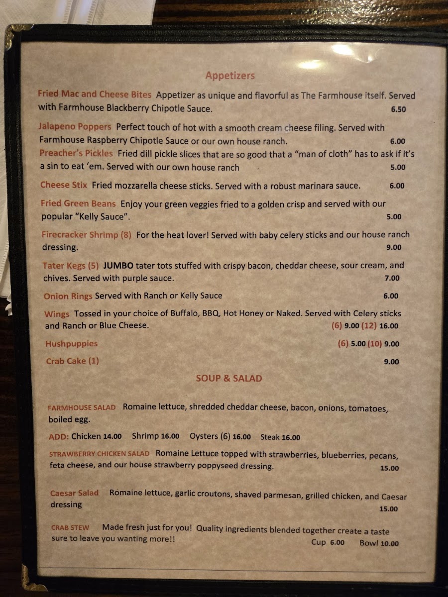 Folsom Farms menu board