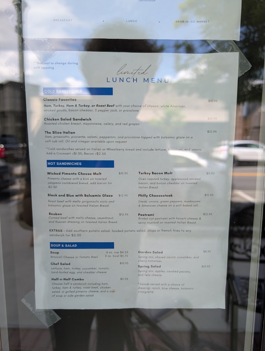 Rise and slice menu board