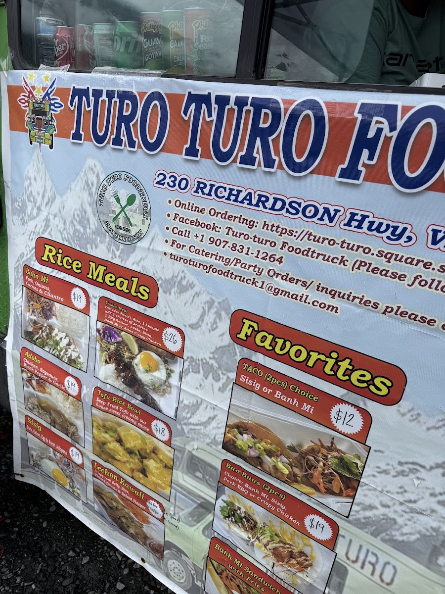 Turo Turo menu board