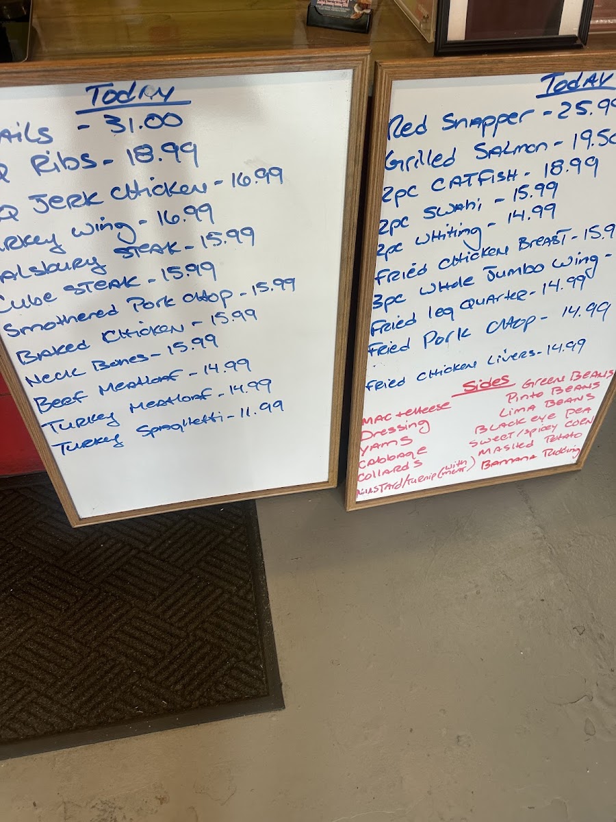 Sweet Sadie May's menu board