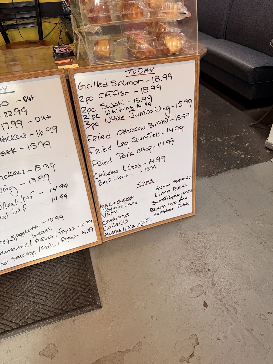 Sweet Sadie May's menu board