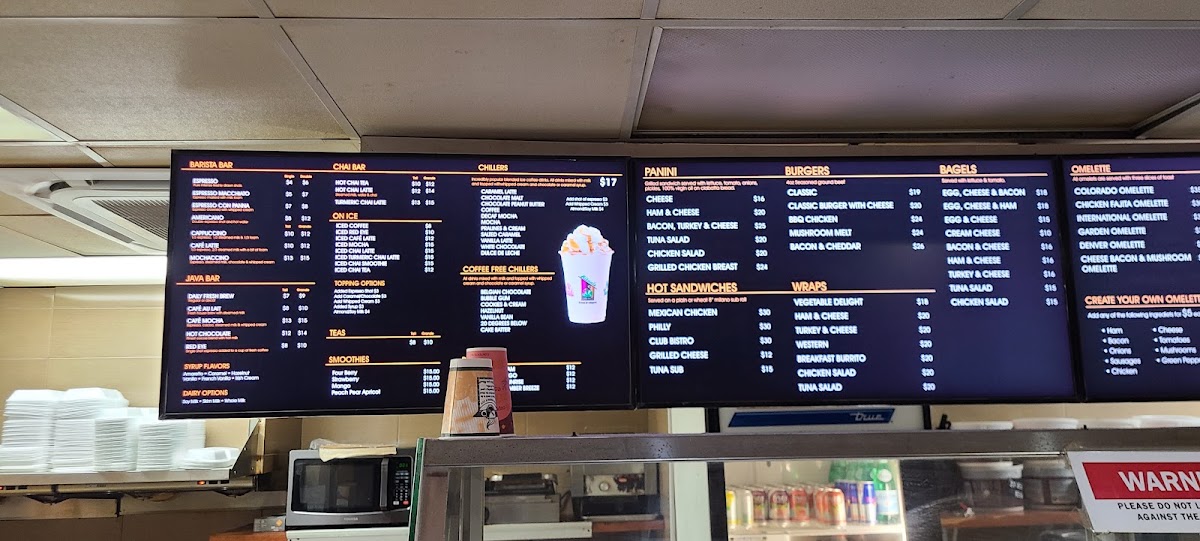Rituals Cafe menu board