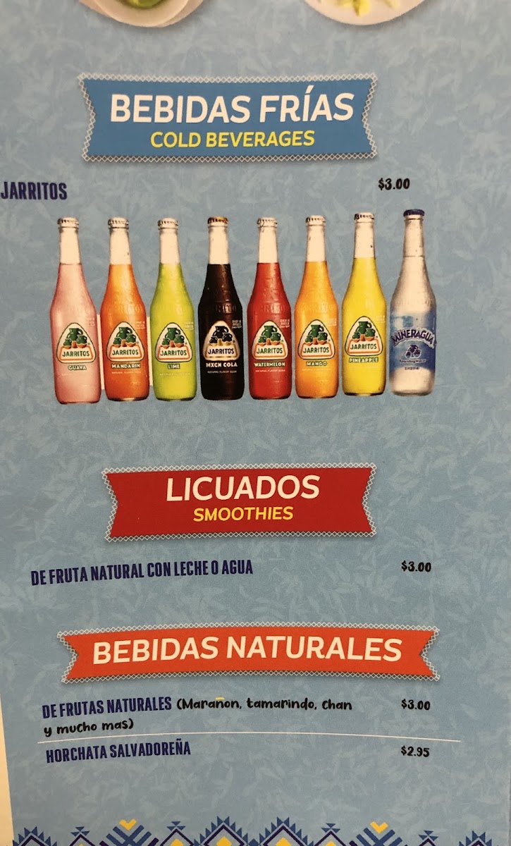 Antojito's Restaurant menu board