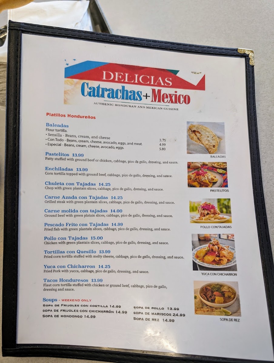 Cantina 51s menu board