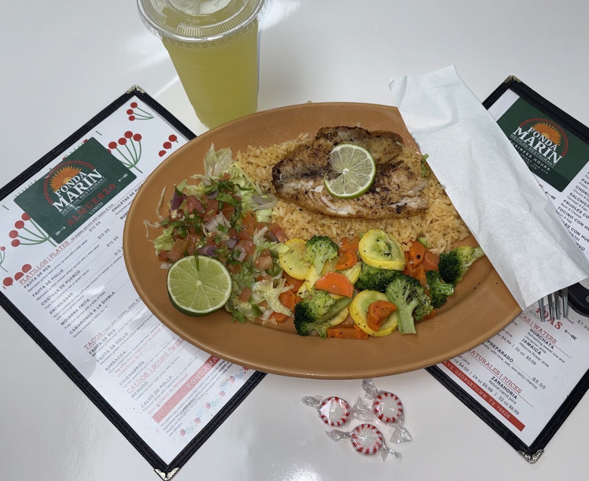 Fonda Marin Mexican Restaurant menu board