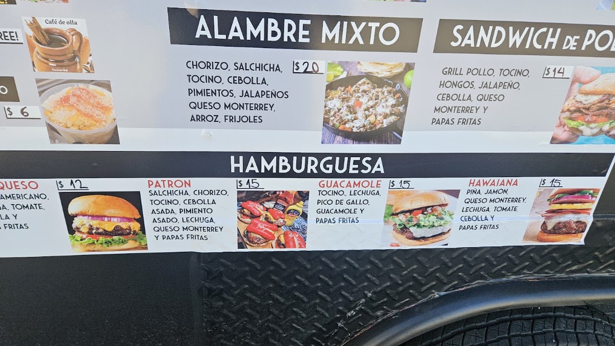 El Patron Tx menu board