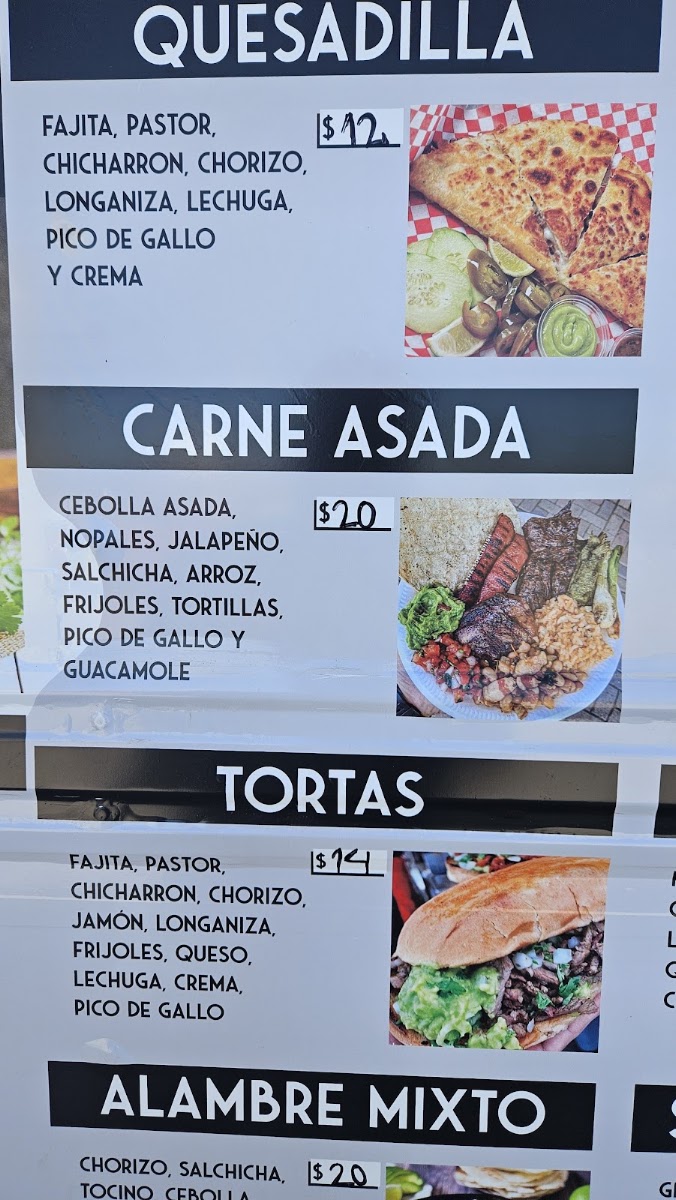 El Patron Tx menu board