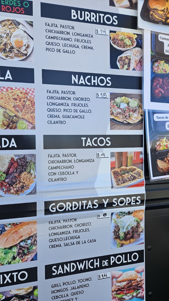 El Patron Tx menu board