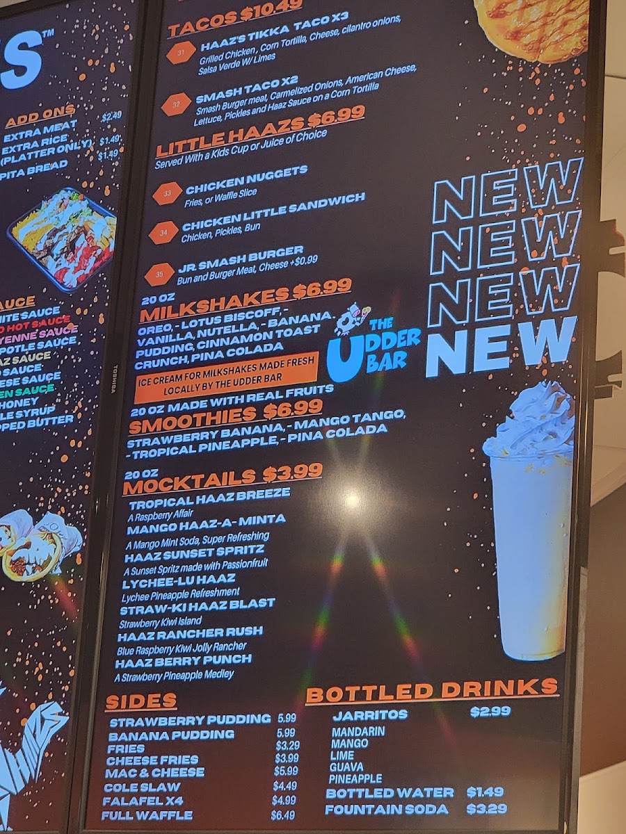 Haazs menu board