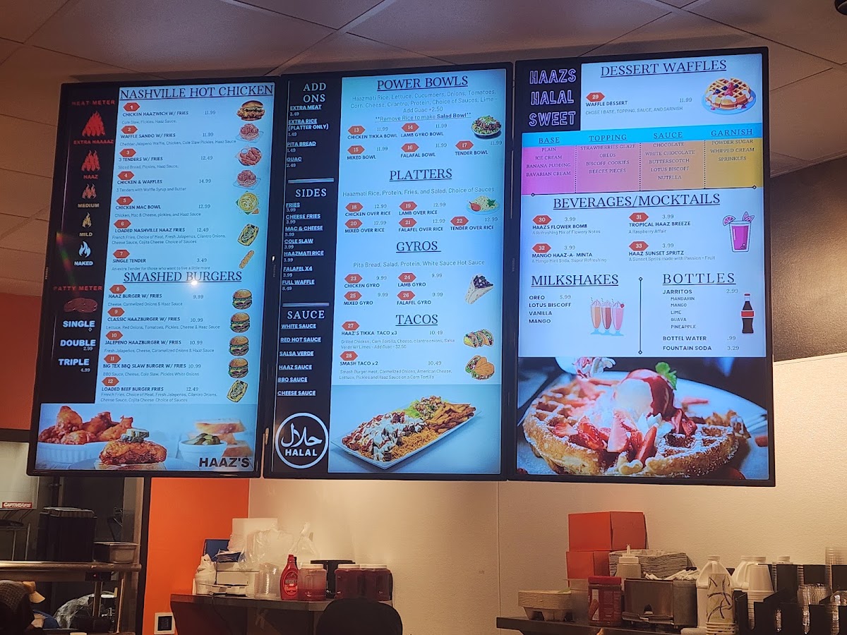 Haazs menu board