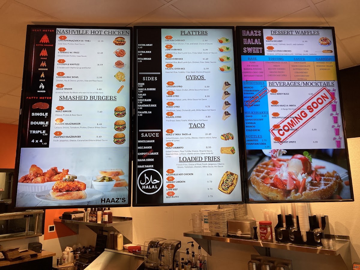 Haazs menu board