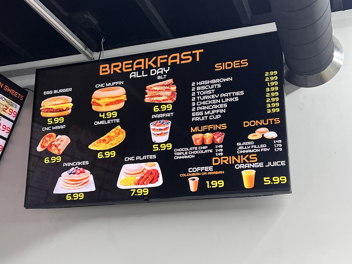Chic N Chip menu board
