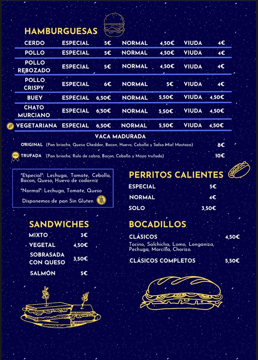 Mundobax menu board