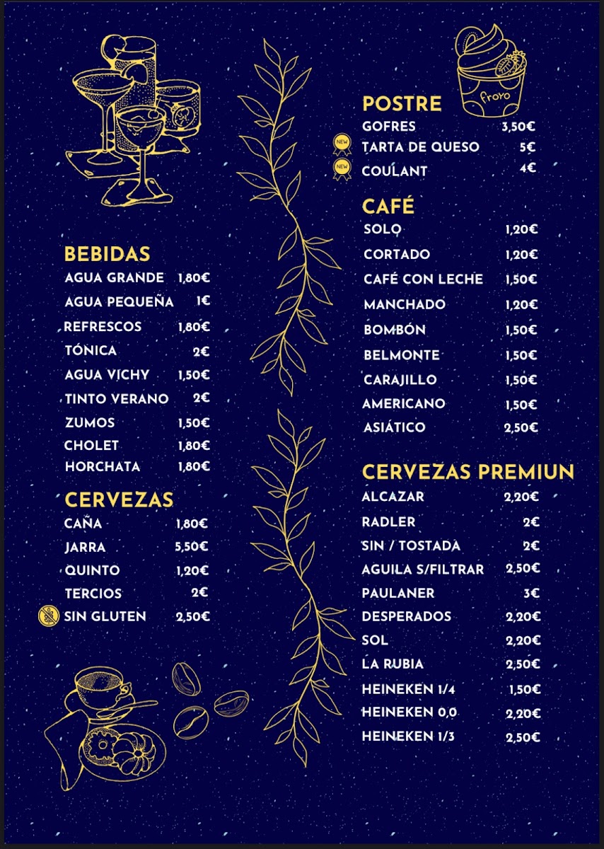 Mundobax menu board