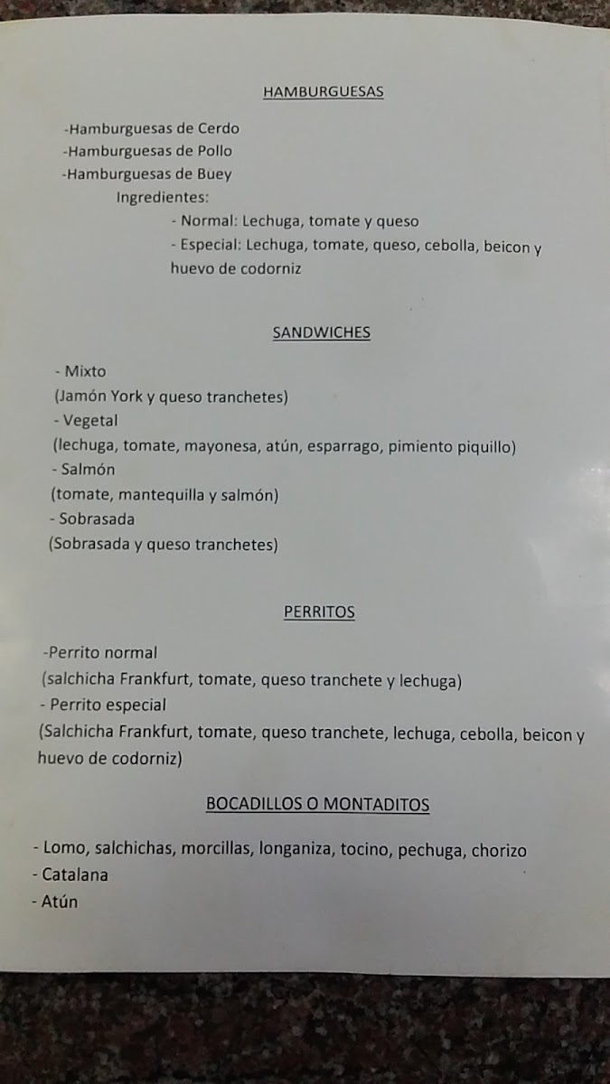 Mundobax menu board