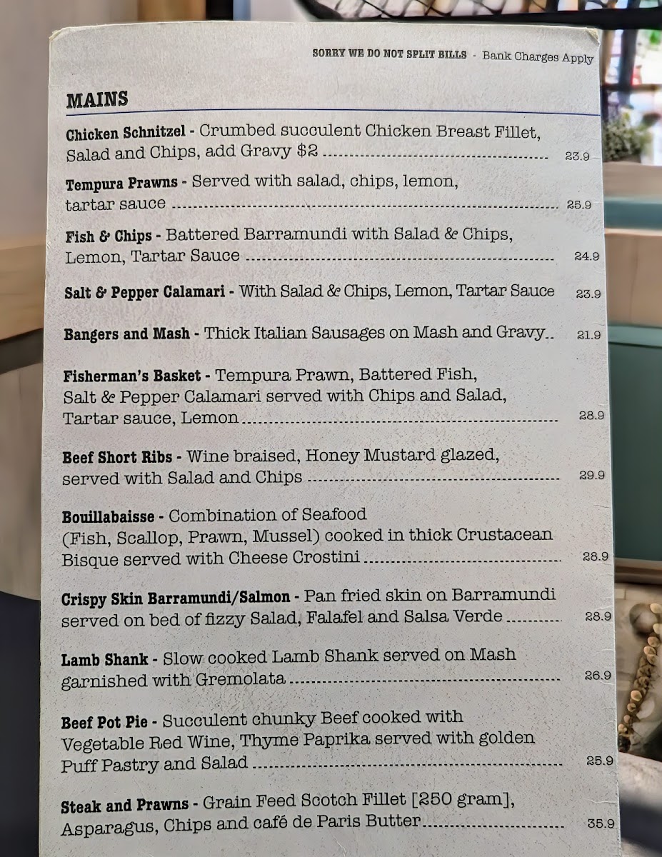 JJ's Eatery menu board