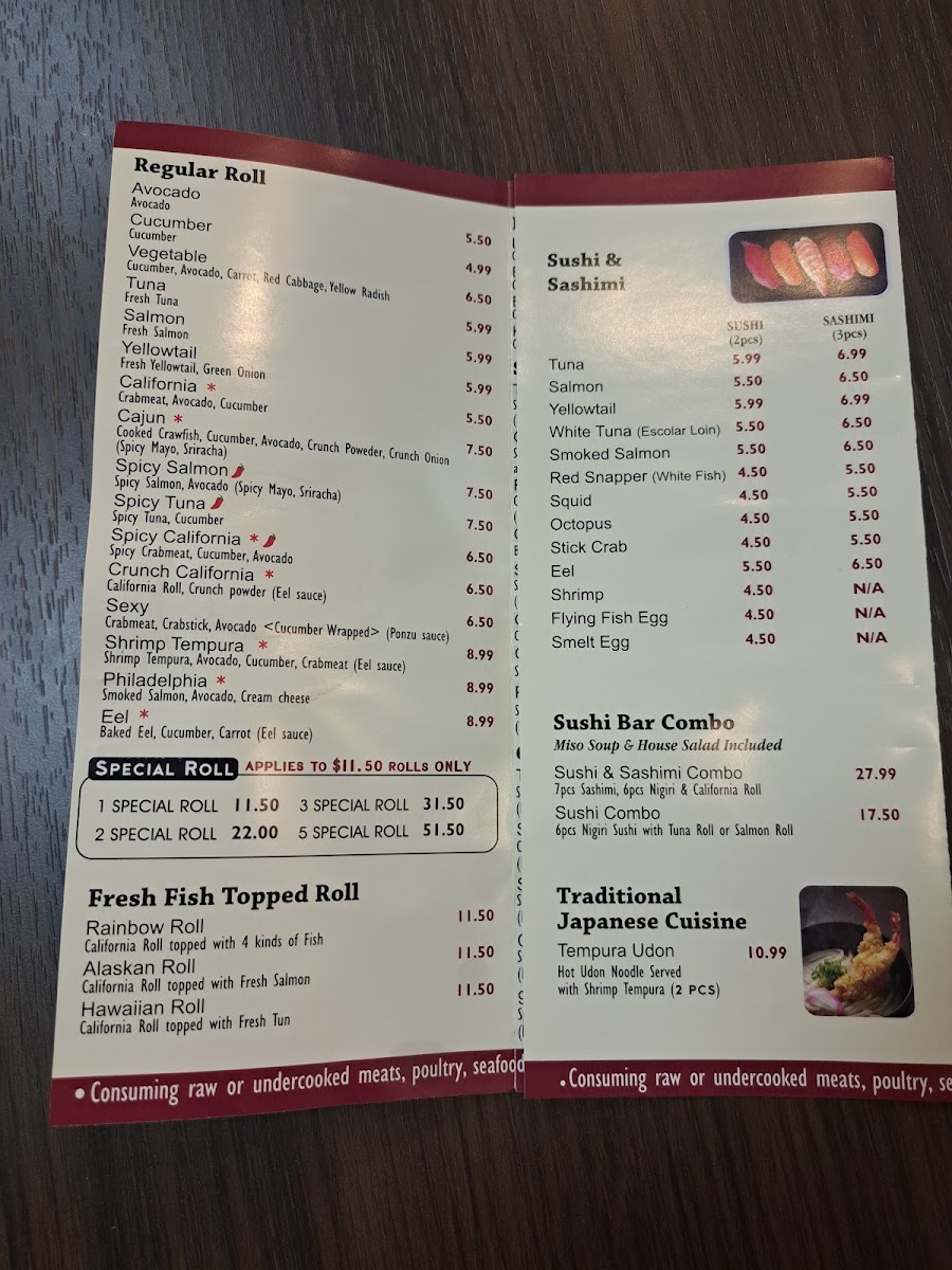 Sushi Box Coppell menu board