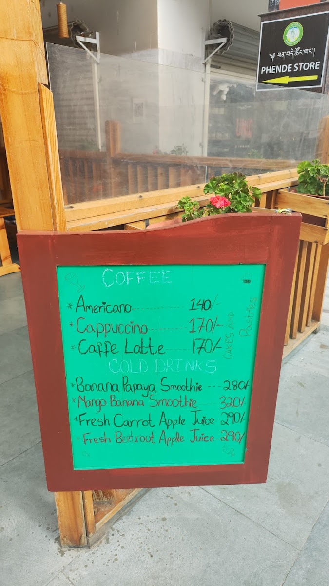 Brusnika Russian Café and Bakery menu board