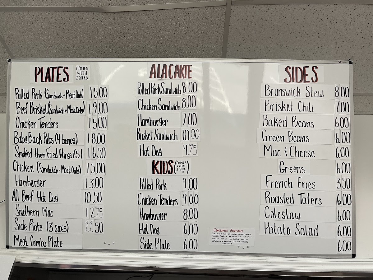 Roy’s Nutz & Buttz menu board