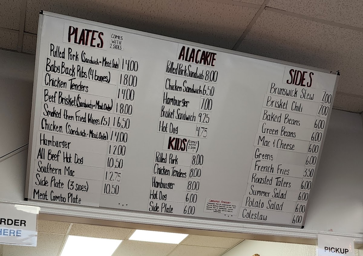 Roy’s Nutz & Buttz menu board