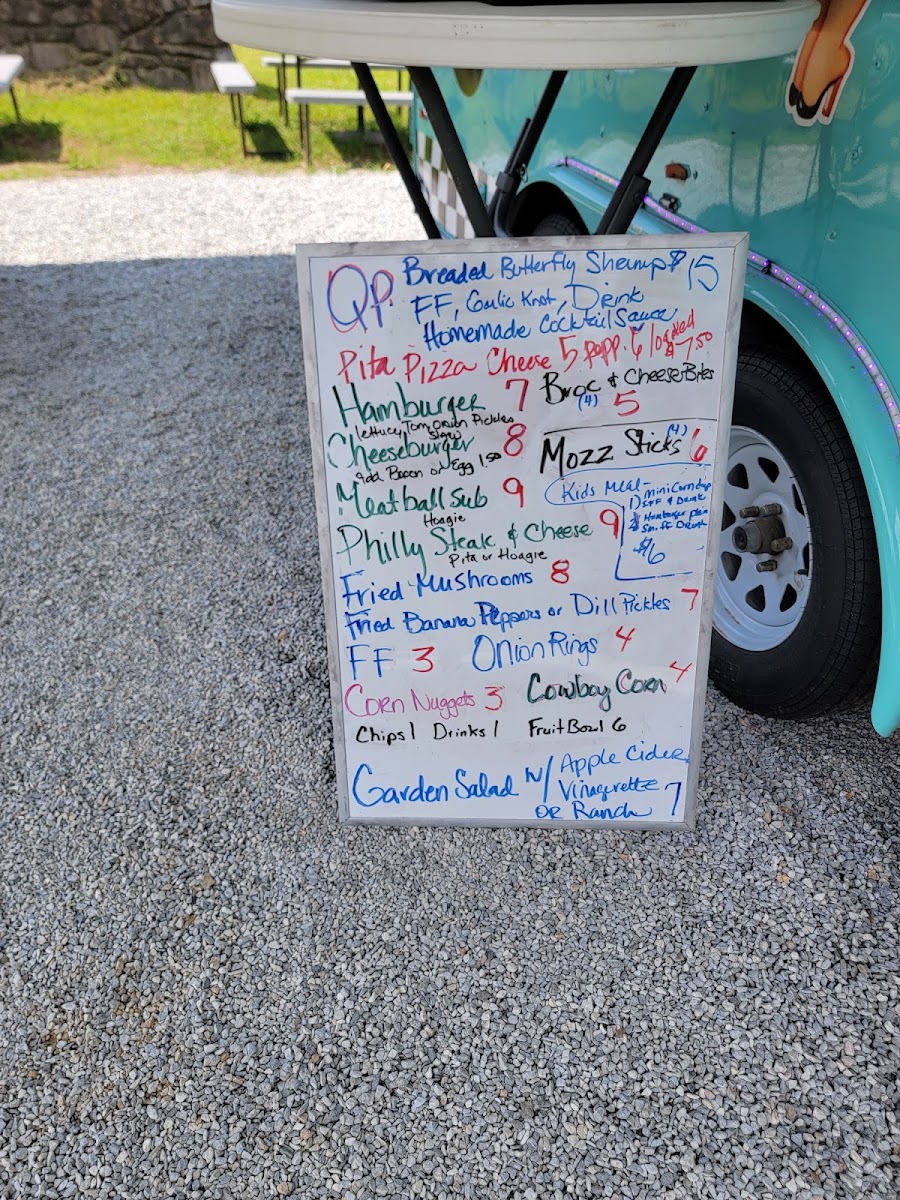Chubby Chicks menu board