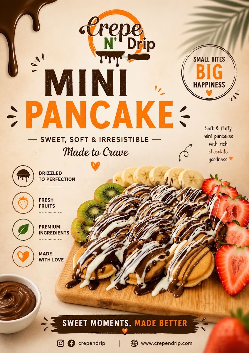Crepe N Drip menu board