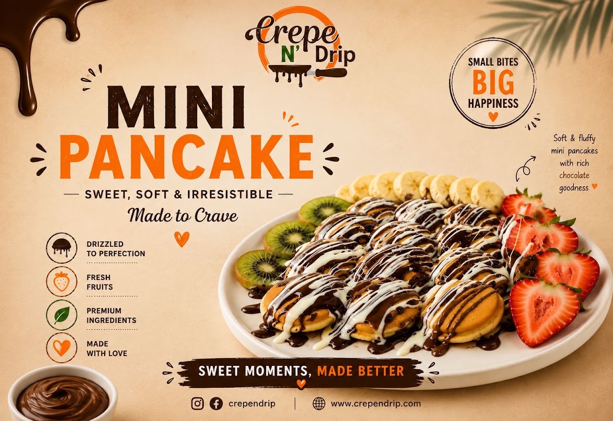 Crepe N Drip menu board