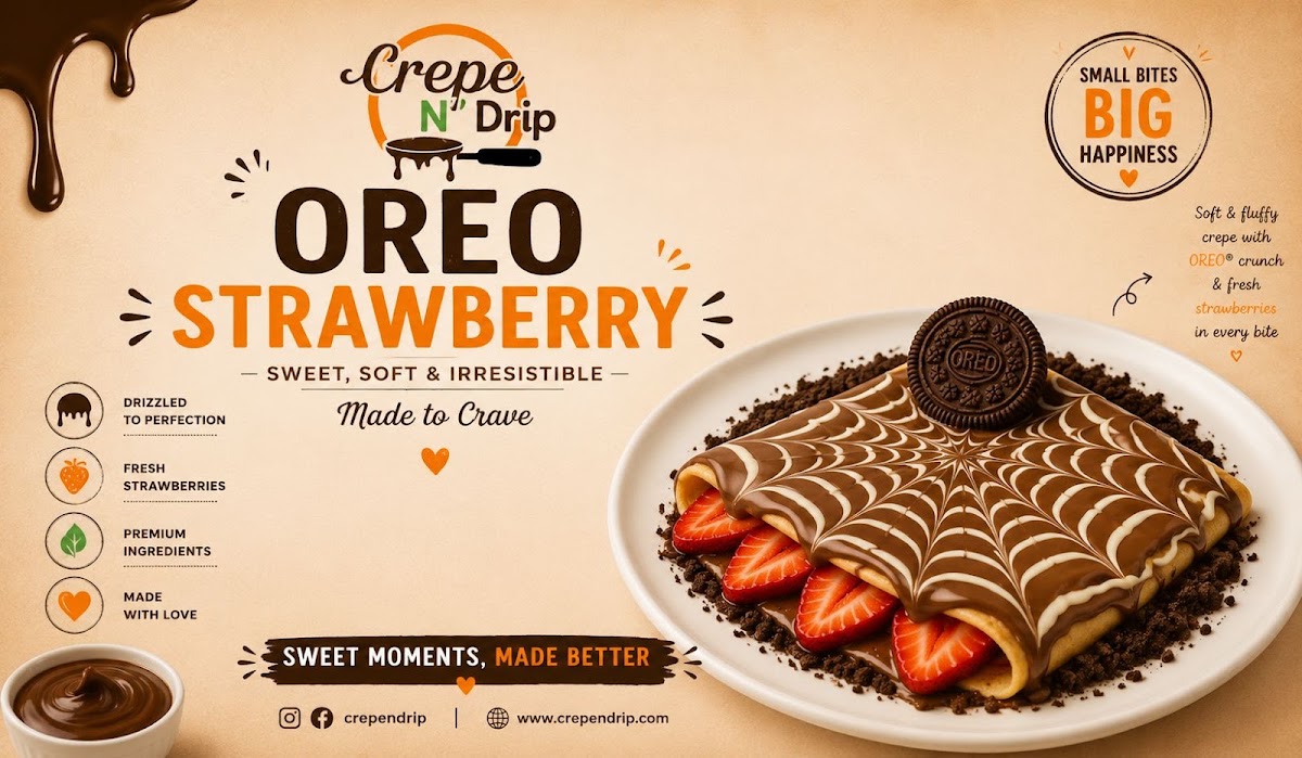 Crepe N Drip menu board