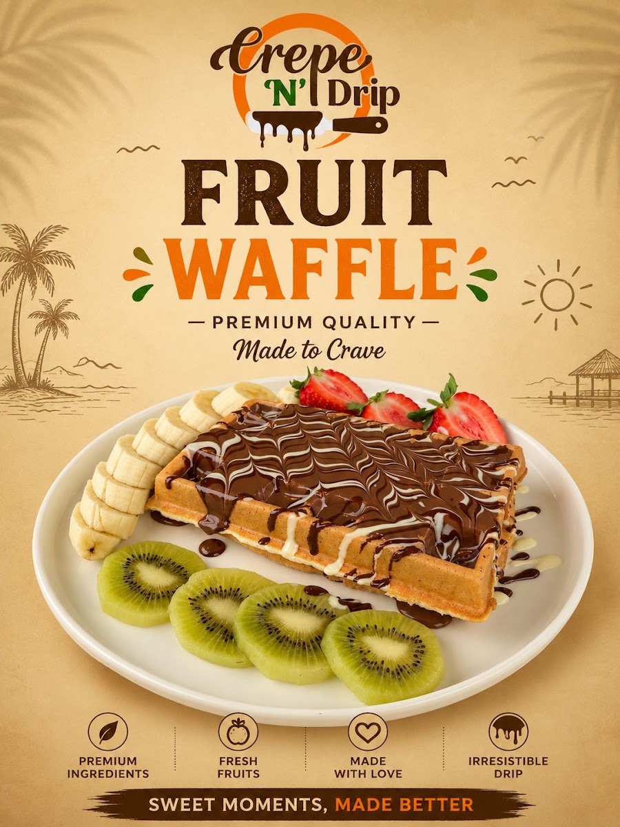 Crepe N Drip menu board