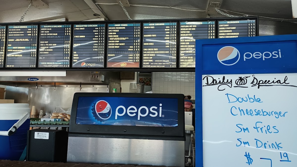Shake Shoppe menu board