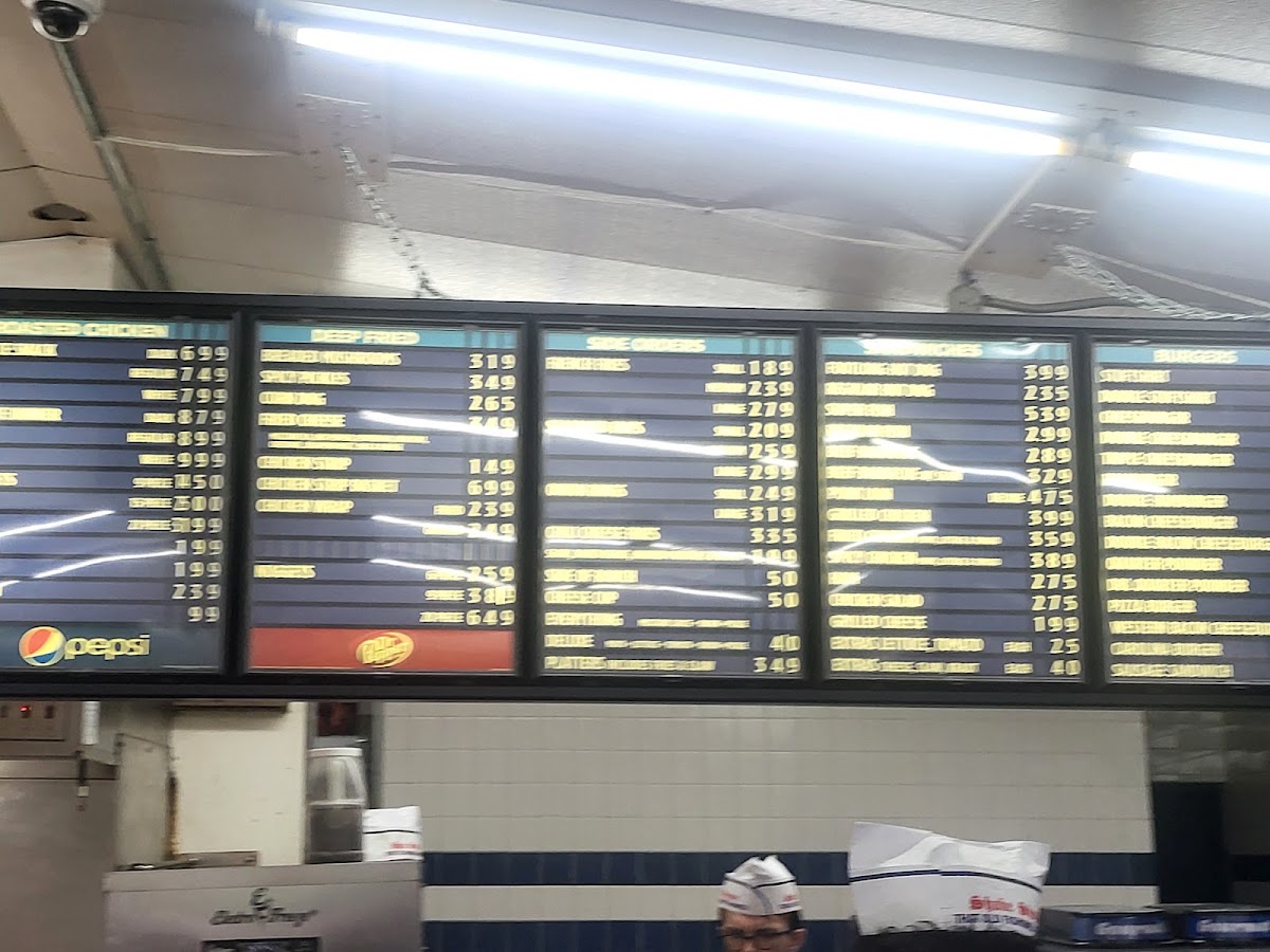 Shake Shoppe menu board