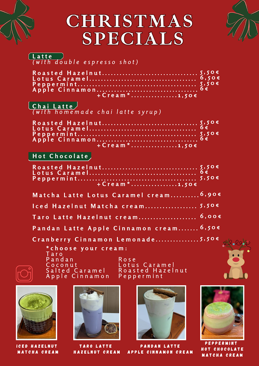 Nua Rasa menu board