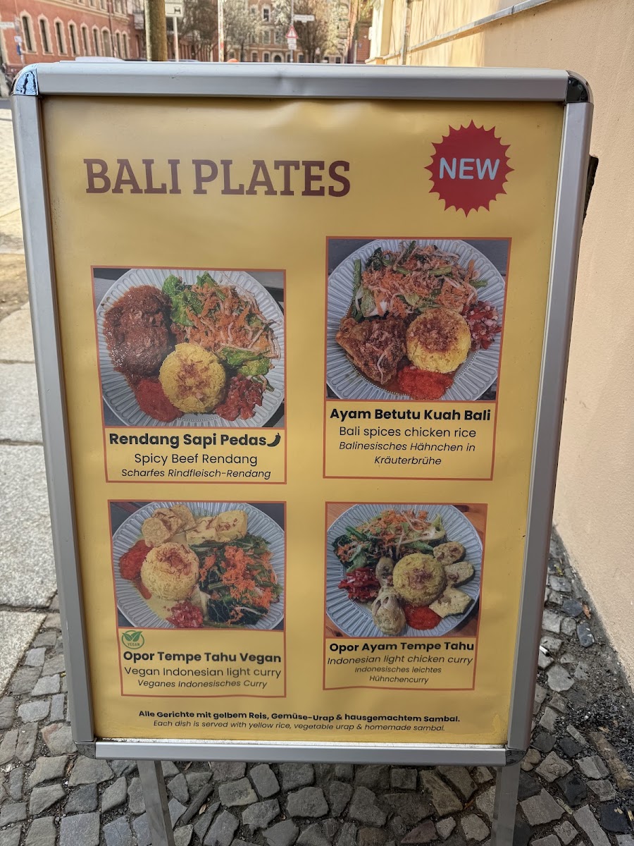 Nua Rasa menu board