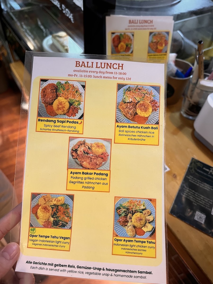 Nua Rasa menu board
