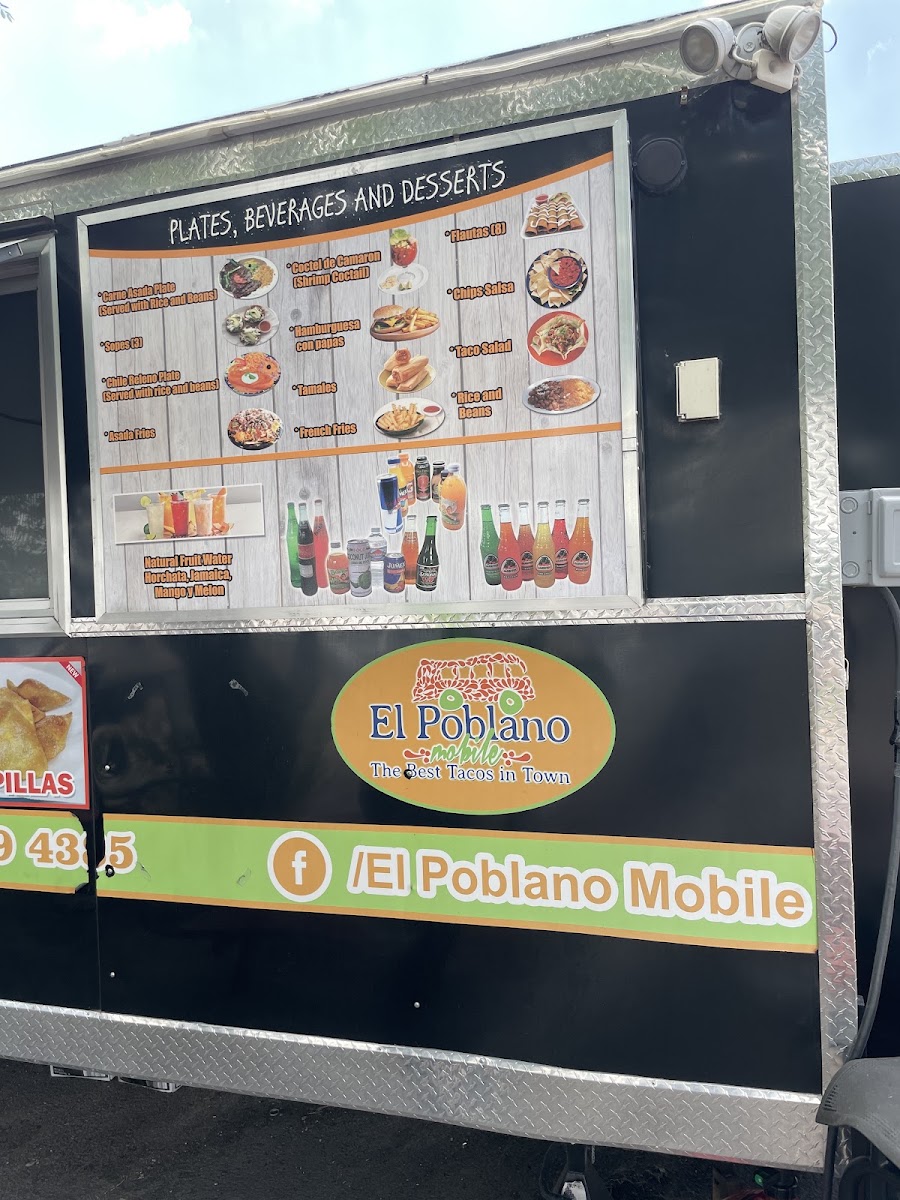 El Poblano Mobile menu board