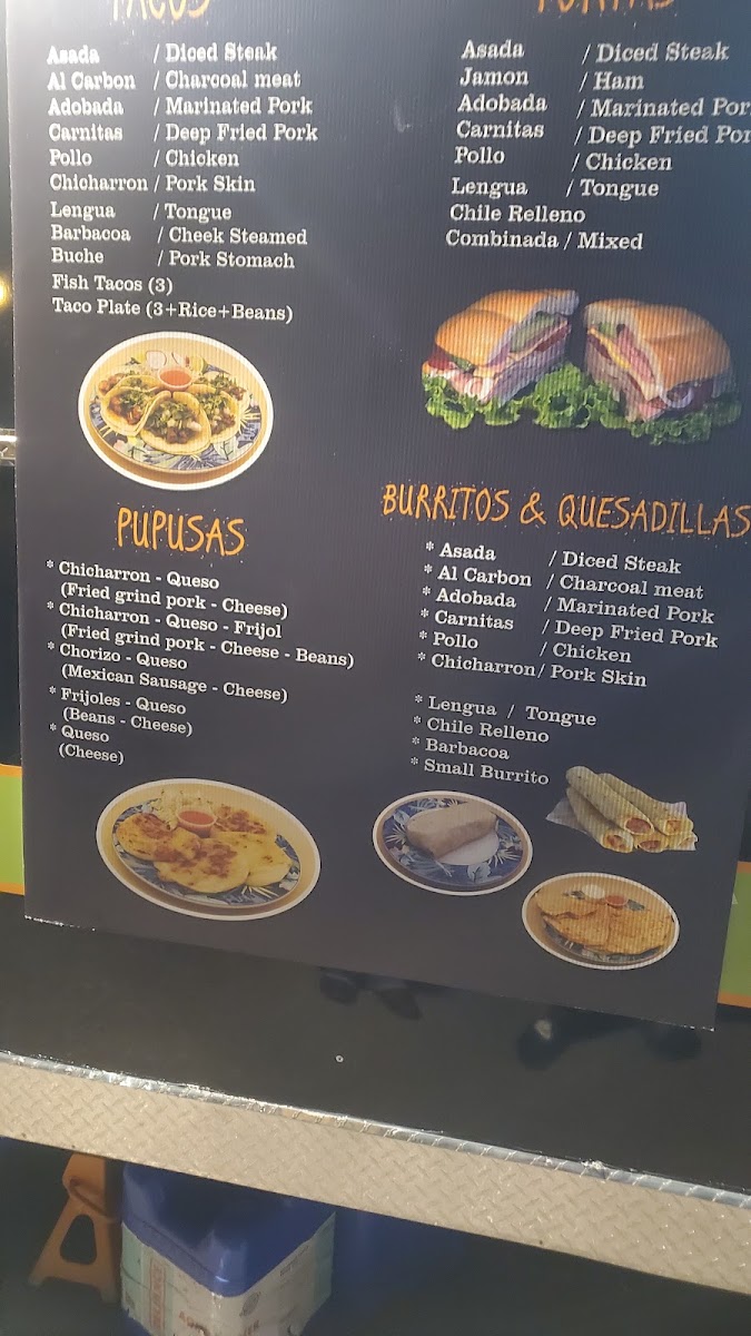 El Poblano Mobile menu board