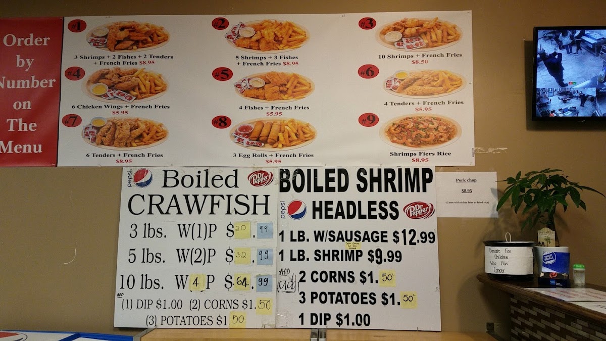 Asian Gourmet Restaurant menu board