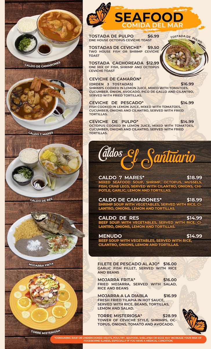 Agape Kitchen Bar and Grill menu board