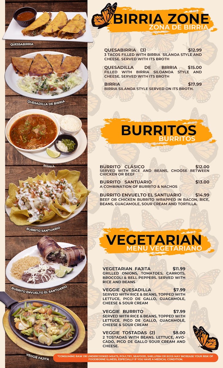 Agape Kitchen Bar and Grill menu board