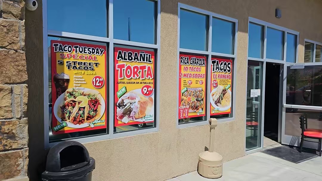 Alfredo's Mexican Food menu board