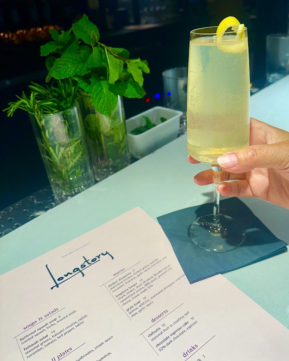 Longstory Wine Bar & Restaurant menu board