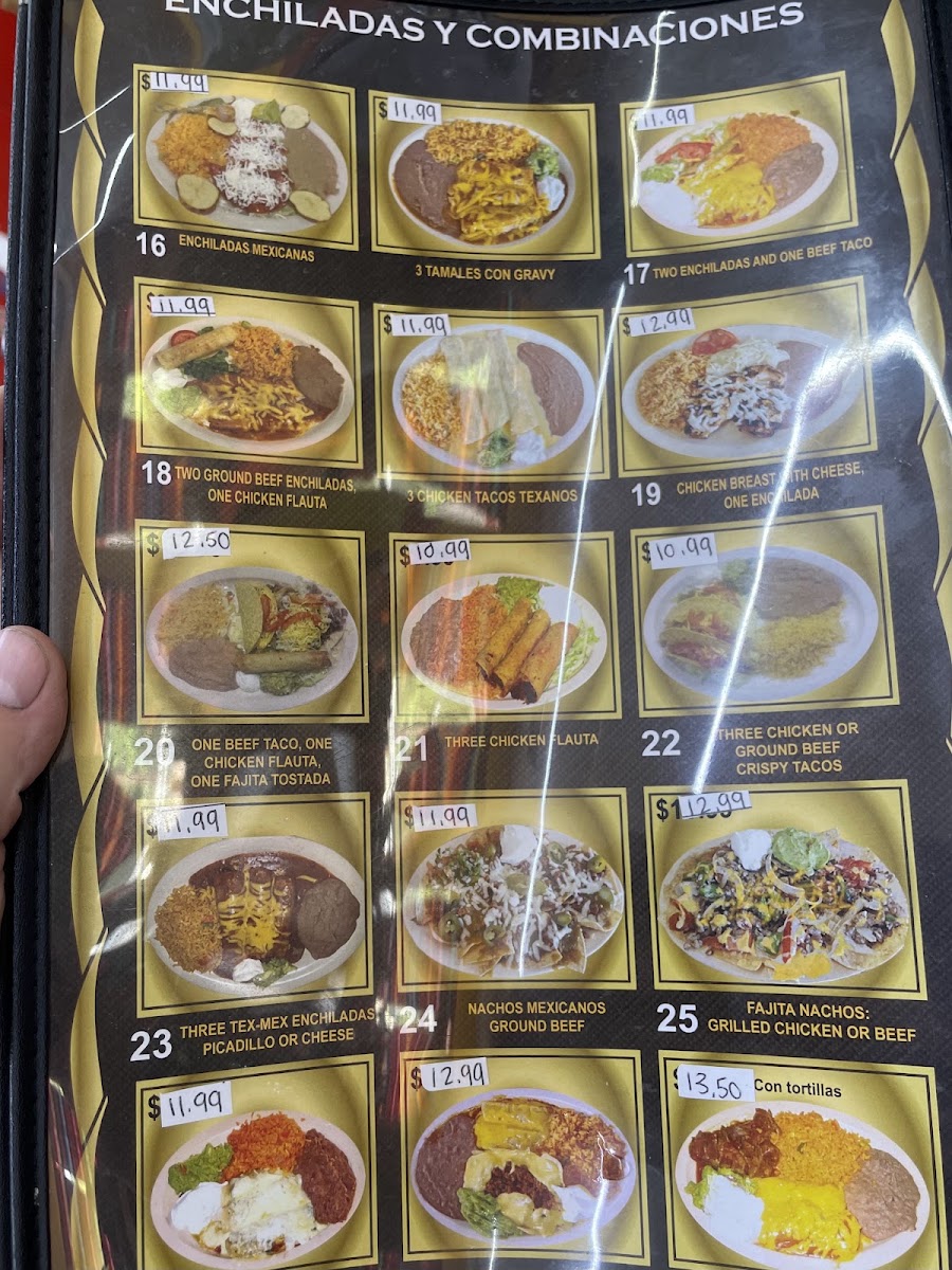 El Tapatio #2 menu board