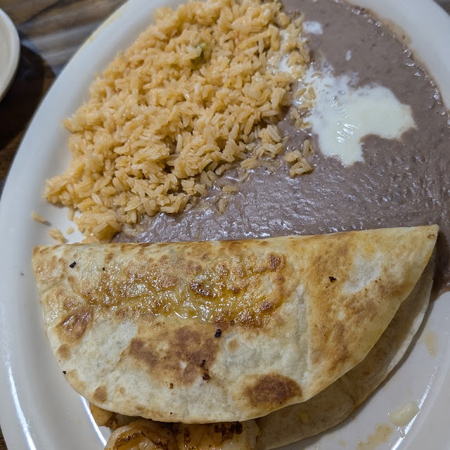 Shrimp and Sausage Quesadilla