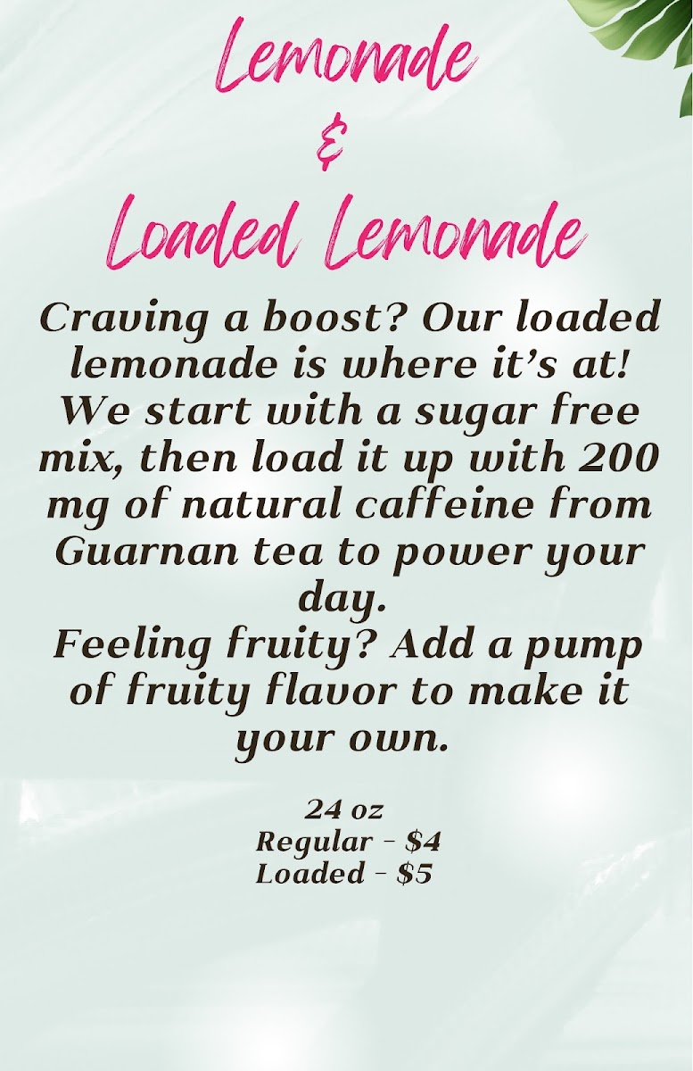 BeachFit Fuel menu board