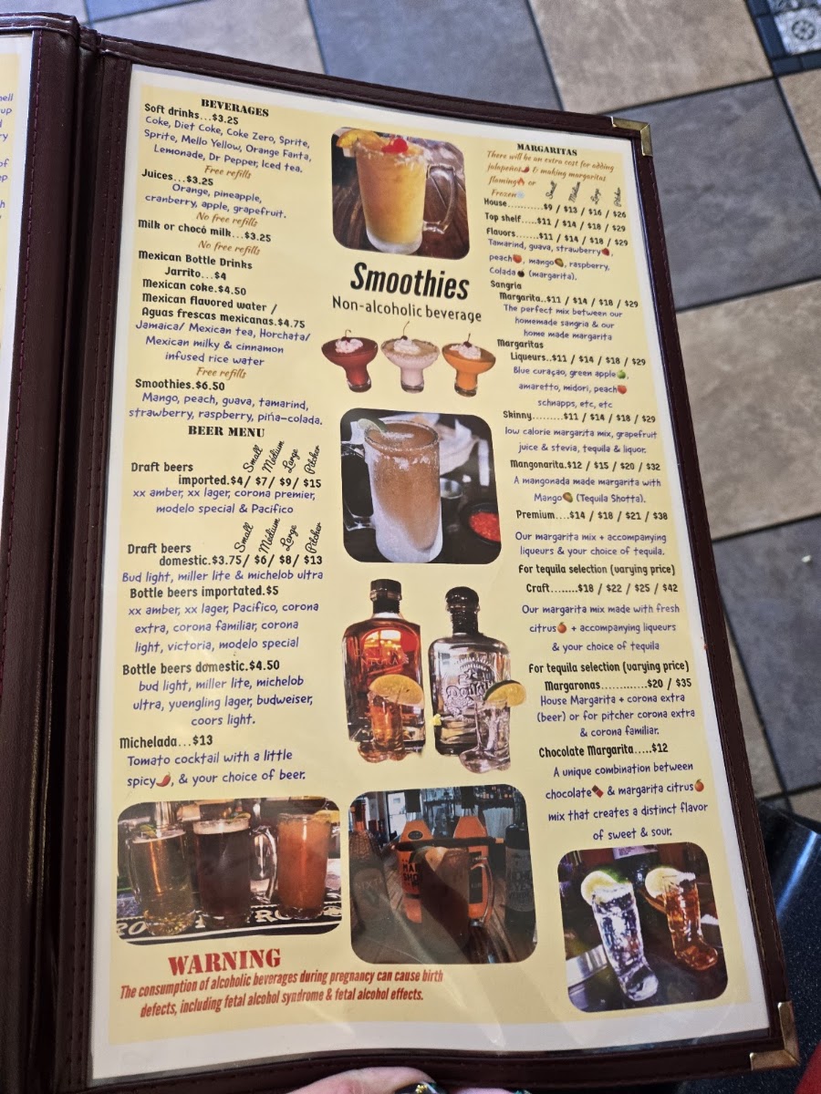 O! Chulos Grill & Bar menu board
