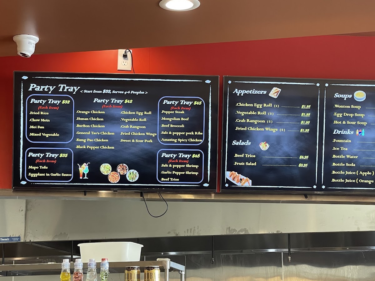 Sichuan Pepper Express menu board