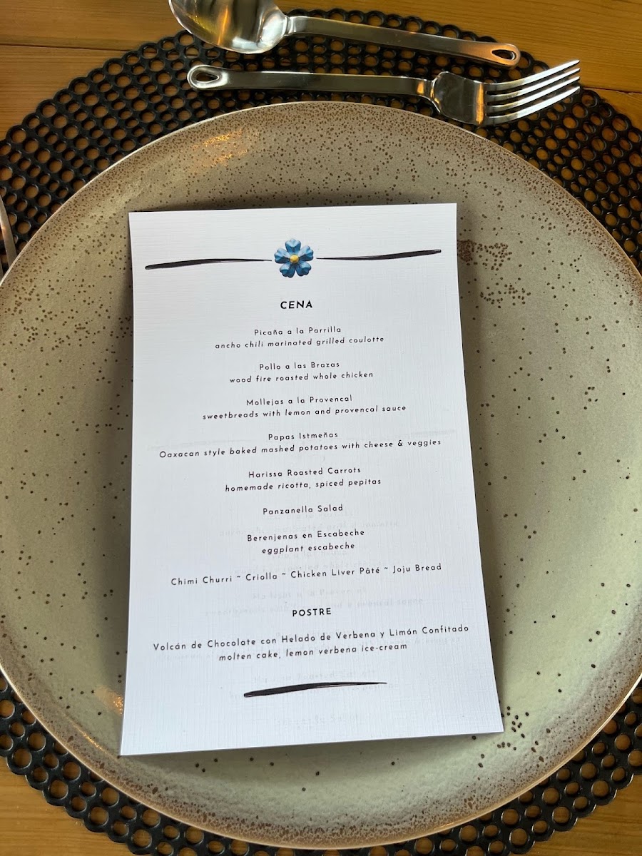 El Quincho menu board